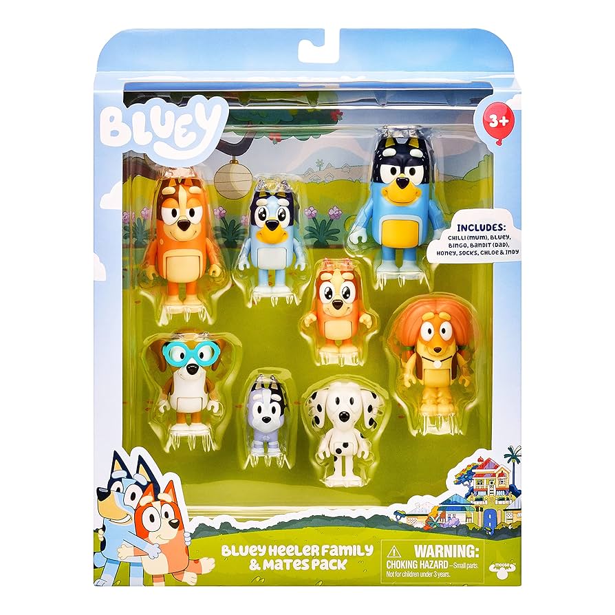 Amazon.co.jp: Bluey Heelerファミリーフィギュアパック
